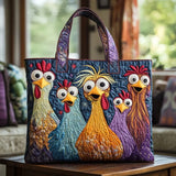 Handcrafted Bag | Five Colorful Hens