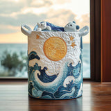 SUNSETCOVE | QUILTED TROPICAL SUNSET STORAGE BASKET