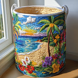 SUNCOAST | QUILTED TROPICAL PARADISE STORAGE BASKET
