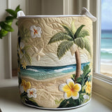 TROPISAND | QUILTED TROPICAL BEACH STORAGE BASKET